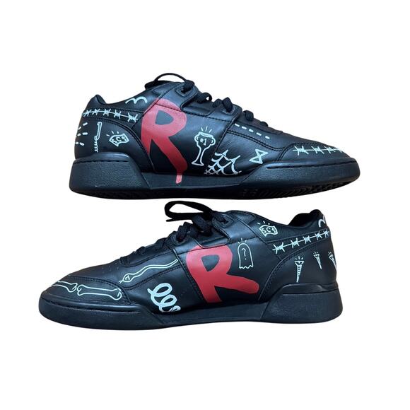 Reebok Men's Trouble Andrew x Reebok Workout Plus Black Multi Size 11 - Picture 6 of 13